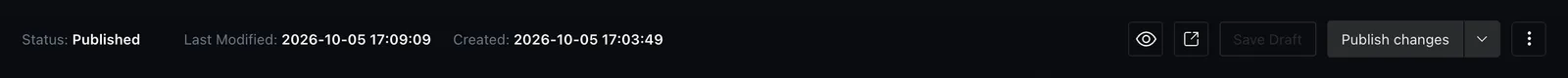 The page controls with Published status, Save Draft, and Publish changes