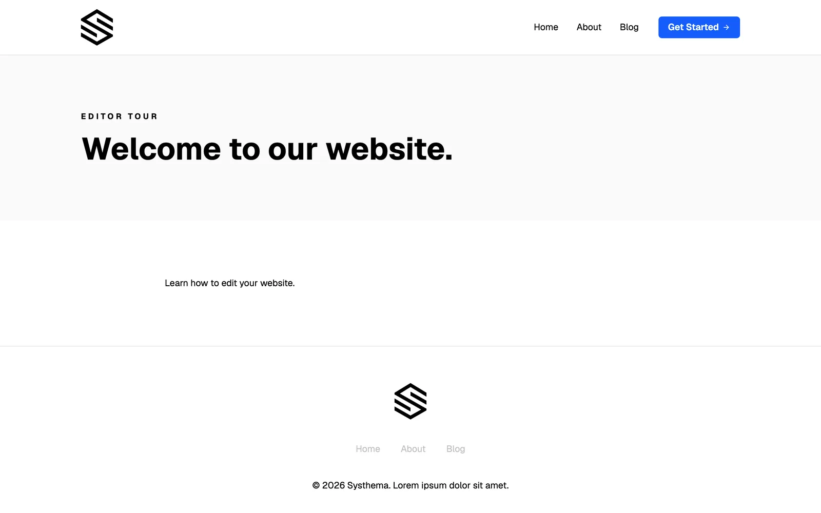The published practice page with its new hero heading