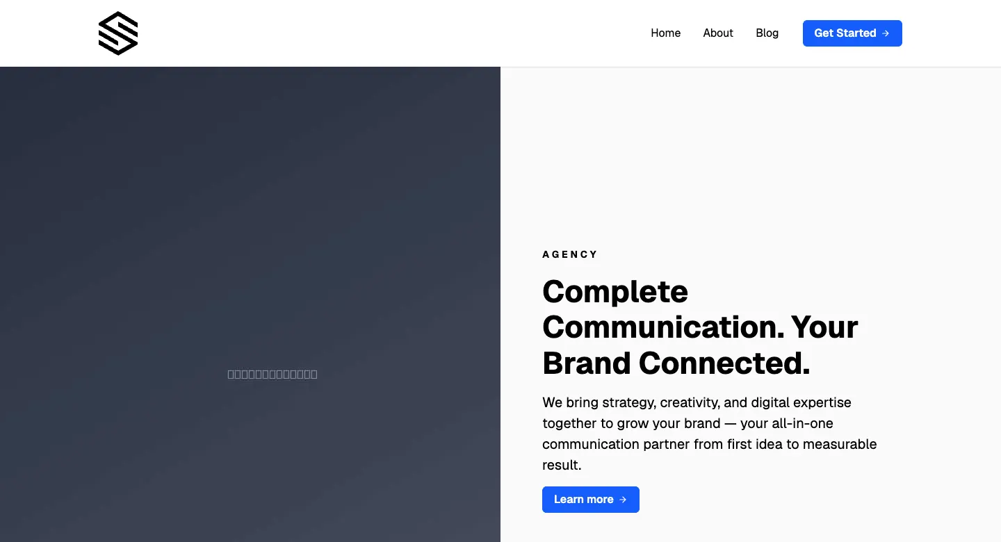 The demo website homepage with its navigation, heading, image, and introduction